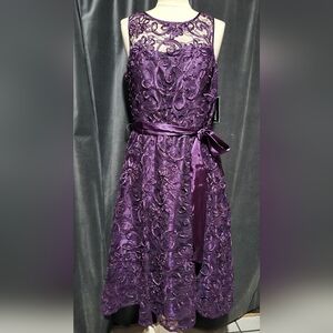 Jessica Howard Deep Purple Floral Dress